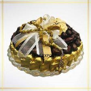 Bandeja de chocolate de aluminio dorado pulido con espejo martillado de la mejor calidad Bandeja de chocolate decorativa con artículos de mesa elegantes a bajo precio - Product Image 5