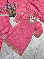Dernières tendances indiennes de costumes Gharara et Sarara Salwar pour femmes adultes Punjabi Girl Winter Collection en gros