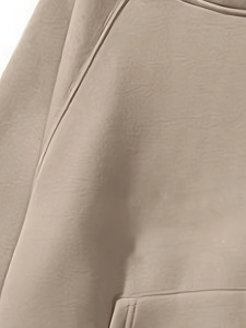 Sudadera con Capucha Extra Grande para Hombre, Color Sólido, Algodón French Terry, Transpirable, Estilo Casual de Otoño, con Bolsillo Canguro - Product Image 4