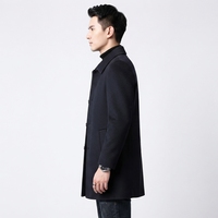 Manteau long ample en velours côtelé pour homme, simple boutonnage, col classique, mode hiver, décontracté et professionnel pour le quotidien