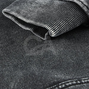 Sweats à capuche décontractés unis pour hommes Meilleure vente prix d'usine Sweats à capuche délavés à l'acide pour hommes - Product Image 5