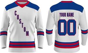 Venta al por mayor 100% poliéster diseño personalizado hockey sobre hielo entrenamiento Jersey transpirable OEM suministro - Product Image 4