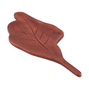 Plato de madera en forma de hoja personalizado al por mayor a precio asequible de la India para restaurante, hotel, boda - Product Image 5