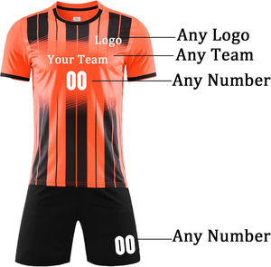 เสื้อฟุตบอลคุณภาพสูงขายส่งจากโรงงาน ชุดเสื้อฟุตบอลสั่งทำพิเศษ ชุดฝึกซ้อมทีมชายหญิง แขนสั้น พิมพ์ลาย ชุดยูนิฟอร์มฟุตบอล - Product Image 2