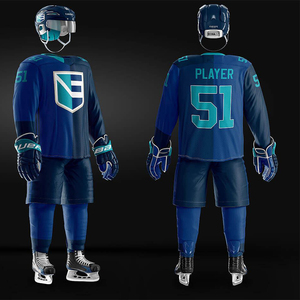 Uniforme de hockey sobre hielo de alta calidad para hombre con nombre de equipo personalizado 2022, ropa deportiva de sublimación barata al por mayor - Product Image 4