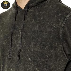 Chándal de lavado ácido de color sólido personalizable de alta calidad para hombre estilo de invierno con cuello con capucha transpirable y cómodo - Product Image 3