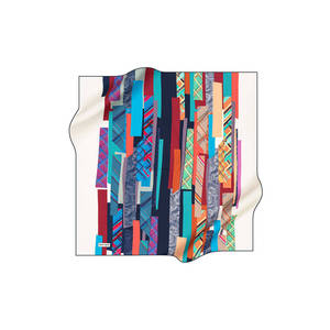 ผ้าพันคอชีฟองลายดอกไม้สำหรับฤดูร้อนพร้อมโบว์และลายพราง - Product Image 1
