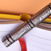 Stylo en acier damas fait main, stylo d'écriture en métal de luxe, stylo de papeterie de bureau haut de gamme pour les professionnels