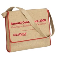 Porte-documents pliable en jute biologique, écologique, imprimé en feutre, avec fermeture éclair, pour documents de bureau, fournitures promotionnelles