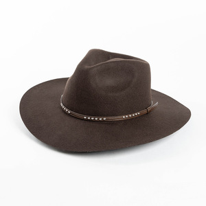 Sombrero de Vaquero Unisex de Lana con Ala Ancha, Estilo Casual para Adultos, 56-58CM, Apto para las Cuatro Estaciones, Transpirable, Resistente al Viento, Opciones en Negro y Marrón, Playa 2026 - Product Image 5