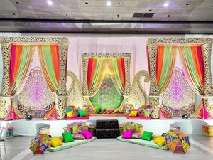 Impresionante Mandap de Boda Blanco con Pilares en Espiral, Mandap de Boda al Aire Libre con Pilares Romanos Blancos, Exclusivo Mandap de Boda Blanco para Palacio, EE. UU. - Product Image 5