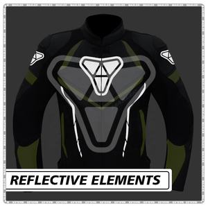 เสื้อแจ็คเก็ตมอเตอร์ไซค์หนังสำหรับผู้ชาย ทนทาน กันลม ได้รับมาตรฐาน CE เหมาะสำหรับทุกฤดูกาล ชุดกีฬาสำหรับขี่มอเตอร์ไซค์ ไซส์ใหญ่พิเศษ - Product Image 4