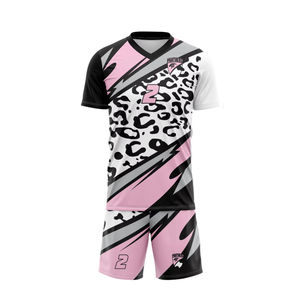 OEM conception personnalisée sublimé jeu d'uniformes de football respirant 100% polyester tissu style été - Product Image 3