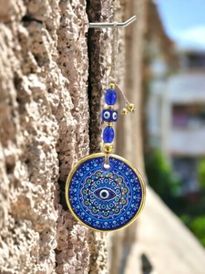 Ojo Turco DAFNI de 11 CM, Hecho a Mano, con Relieve, Magnético, de Vidrio, Decoración Tradicional para Pared - Product Image 5