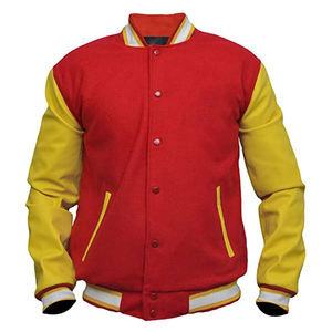 Chaquetas Varsity de Algodón Ecológico Transpirables e Impermeables de Alta Calidad para Hombre, Cierre de Cremallera, Logotipo Personalizado, Tallas Grandes - Product Image 1