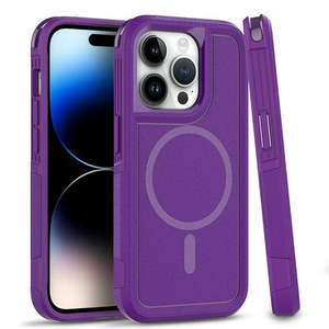 Funda Premium Sheild para iPhone 15 Pro 6.1 con Anillo Magnético, Color Morado - Product Image 1