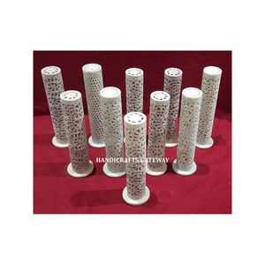 Forme ronde sculpture fleur Design stéatite porte-tour d'encens Design attrayant à la recherche de finition pour le but de cadeau d'entreprise - Product Image 1