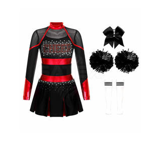 Tenues de cheerleading personnalisées, haute qualité, 100% polyester, respirantes, séchage rapide, fabriquées au Pakistan, service OEM - Product Image 2