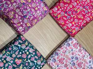 Tissu chinon respirant de qualité supérieure, à séchage rapide, écologique, avec broderie lourde et motif floral imprimé pour vêtements féminins - Product Image 1