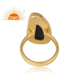 Anillo apilable de piedras preciosas de zafiro azul natural chapado en oro de 18 quilates de plata esterlina más vendido, fabricante de joyería fina Demi - Product Image 5