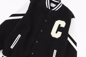 OEM Vêtements Automne Poches Inclinées Bouton Baseball Bomber Veste Avec Flocage Lettres Patched Color Block Varsity Veste pour Homme - Product Image 3