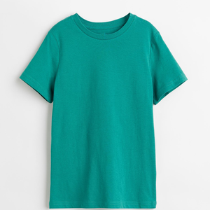 Camisetas de manga corta para niños, camisetas ligeras con cuello redondo ajustadas, Camiseta lisa de algodón 100% para niños para jóvenes - Product Image 2