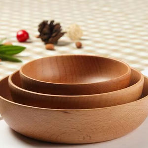 ชามไม้เนื้อแข็งพรีเมียมอุปกรณ์ครัวเวียดนามทำด้วยมือสำหรับสลัดก๋วยเตี๋ยวและผลไม้ - Product Image 1