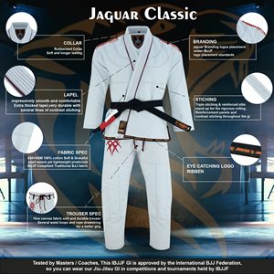 ชุดกิโมโนบีเจเจเจชุดฝึกแข็งแรงทนทานชุดฝึกศิลปะการต่อสู้แย่งลูกมุกสานแบบพรีเมี่ยม - Product Image 2