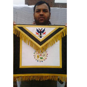 Delantal de vestido de piel de cordero Provincial y conjunto de cuello delantal en cinta de tela de cuero bordada con costura de punto de cruz 2025 - Product Image 3