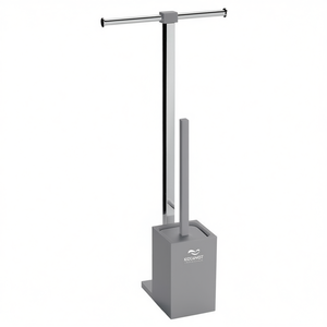 Colonne WC Rainbow RA32 08 chromée et grise 25,7x16x58,8cm pour porte-brosses WC Gedy - Product Image 2