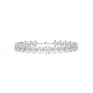 Magnifique bracelet et jonc en or 18 carats avec diamants de laboratoire - Product Image 4