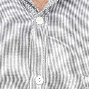 Chemise décontractée pour homme 100% coton à manches courtes rayée, col rabattu, fermeture à boutonnage simple, tissu popeline respirant, été, ODM - Product Image 2