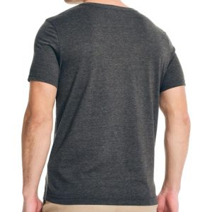 เสื้อยืดแขนสั้นคอวีสำหรับผู้ชายเสื้อระบายอากาศผ้าฝ้ายออกแบบโลโก้ได้ตามต้องการ - Product Image 2