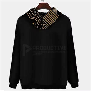 Sweatshirts à capuche chauds d'hiver pour hommes en coton et polyester avec logo personnalisé à vendre style de rue décontracté à motif de lettres - Product Image 2