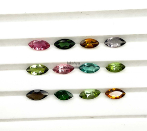 4x8mm Tourmaline Marquise Cut Pierres Précieuses À Facettes Pierre De Tourmaline Multi Naturelle Pour La Fabrication De Bijoux Lâche Calibré À Bas Prix - Product Image 5