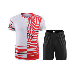 Ensemble de vêtements de tennis pour hommes et femmes de haute qualité, sans manches et à manches courtes, vêtements de sport à séchage rapide, logo personnalisé, vente en gros - Product Image 1