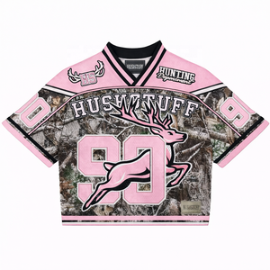 บริการขายส่ง OEM เสื้อผ้าสตรีทแวร์ดีไซน์เนอร์ คอวี ทรงบ็อกซี่ ระบายอากาศได้ดี เสื้อผ้ากีฬาตาข่ายแบบหลวมๆ สไตล์ฮิปฮอป แฟชั่นเสื้อเจอร์ซีย์ - Product Image 1