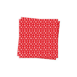 Tovaglioli Rossi 40x40cm con Stampa Bianca a Stelle, Morbidi e Asciutti, 300 Pezzi, B2B - Product Image 3