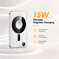 Batterie externe magnétique sans fil 5000/10000mAh, charge rapide 20W, en alliage d'aluminium, entrée Type-C, Li-Polymère, B2B, OEM, LOGO personnalisé