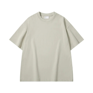 Camiseta de Hombre 2025 de Alta Calidad, 300gsm, Algodón, Hombros Caídos, Talla Grande, Verano, Manga Corta, Holgada, Lisa, Informal - Product Image 1