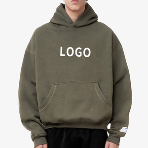 เสื้อฮู้ดดี้ผู้ชายทรงหลวม ผ้าฝ้ายวินเทจ ระบายอากาศได้ดี น้ำหนัก 380 กรัม เหมาะสำหรับฤดูหนาว สไตล์สตรีทแวร์ ขายส่ง - Product Image 6