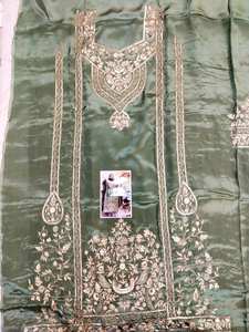 Modern Designer Unstitched Hand Embroidered Indian Fashion-Forward Party Wear <b>Suits</b> for <b>Women</b> for Traditional Style Parties - Product Image 2