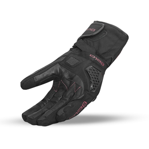 Guantes de Motocicleta de Cuero Negro con Protección en los Nudillos, Palma Acolchada, Correa de Muñeca Ajustable, Puño Tipo Guantelete, Secado Rápido, Transpirables, Unisex - Product Image 3