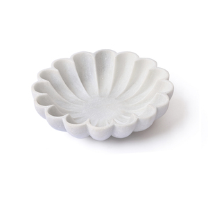Frutero con forma de flor de mármol blanco hecho a mano más hermoso, decoración del hogar de calidad Premium y propósito de regalo de lujo - Product Image 1