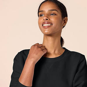 2025 <b>Women</b> <b>Fleece</b> Crewneck Pullover Sweatshirt Custom Logo Heavyweight Oversized Long Sleeve Printed Casual Winter <b>Tops</b> - Product Image 3