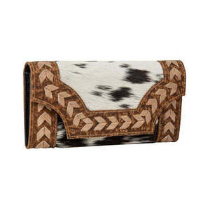 Cartera de mano para mujer GangesGrain de piel de vaca trenzada WB-031 - Product Image 1