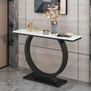 OMAN Contemporary Console <b>Table</b> with Mirrored Glass Top Iron Frame for Living Room Bedroom Farmhouse Feature <b>Storage</b>-CST055 - Product Image 5