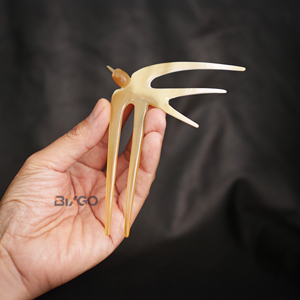 Superventas, venta al por mayor, herramienta de peinado de cuerno de búfalo Natural hecha a mano para mujeres, accesorios de moda duraderos ecológicos - Product Image 6