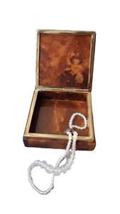 Boîte à bijoux en marbre marron vintage, boîte à bijoux en onyx foncé, boîte à bijoux en pierre d'onyx - Product Image 3