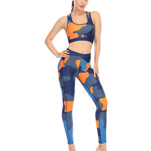 Équipement de yoga en coton respirant grande taille personnalisé pour femmes ensemble de leggings de soutien-gorge de fitness sans couture en deux pièces pour séance de sport d'entraînement actif - Product Image 3